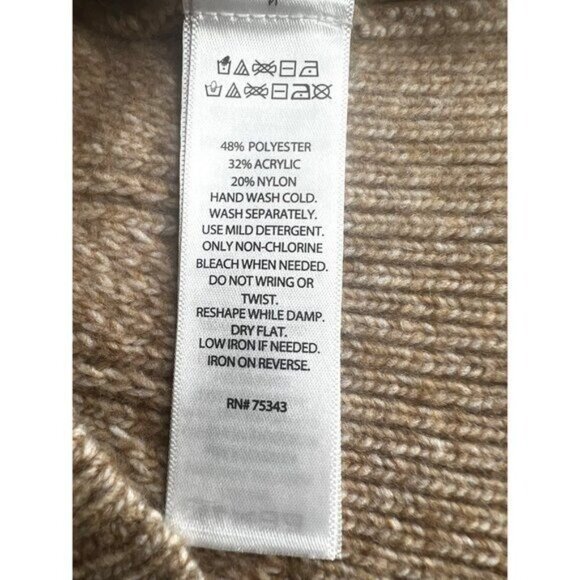 Joie Womens Beige Herringbone Pattern Crewneck Sweater Size Small - Picture 3 of 12